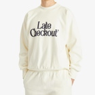 Late Checkout Men's Crewneck Sweatshirt in White