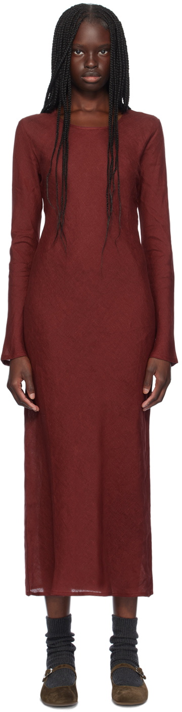 Baserange Burgundy Dydine Maxi Dress Baserange