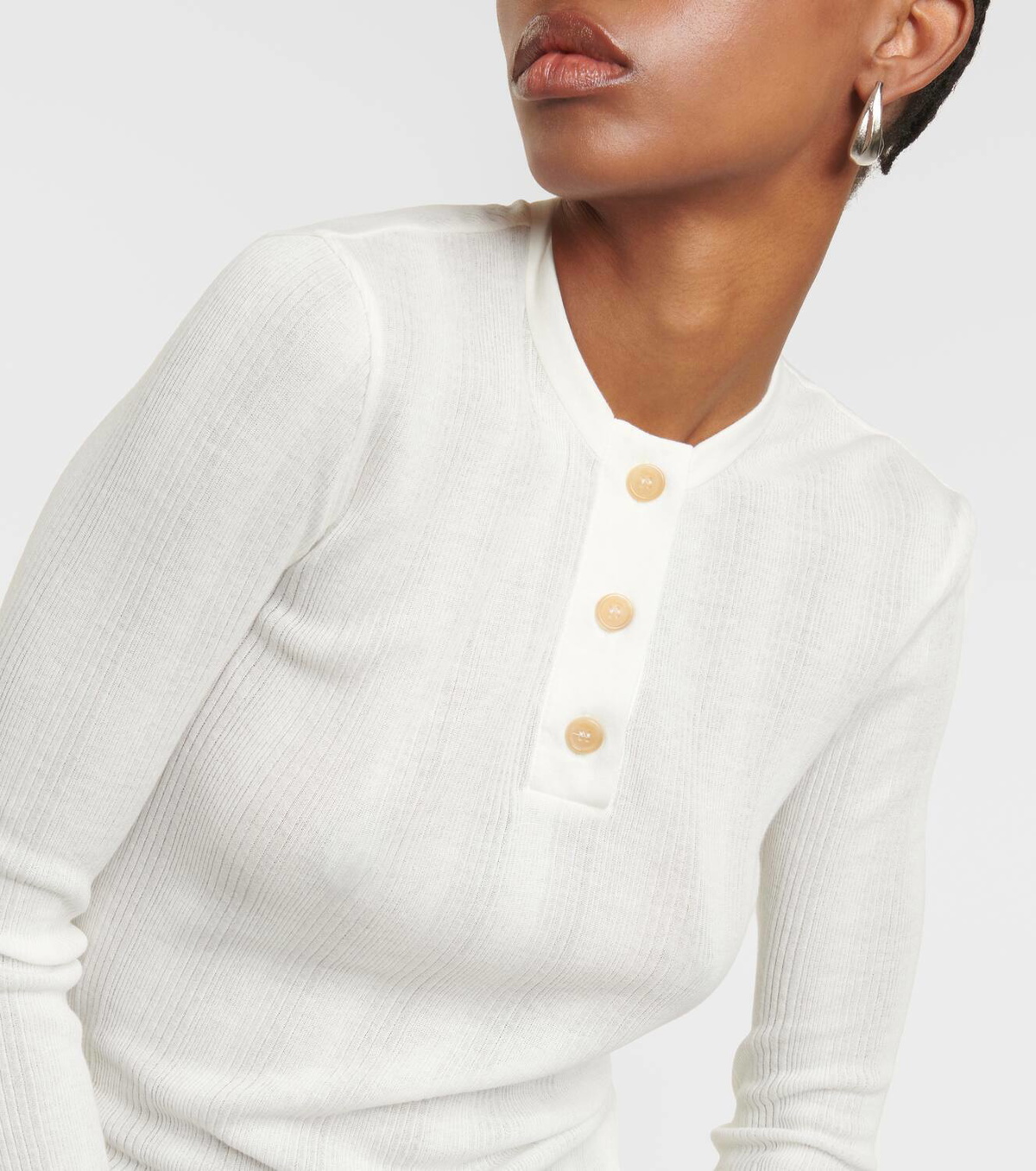 Khaite Byron cotton-blend jersey top Khaite