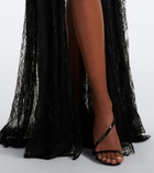 Retrofête Jeanette lace strapless gown