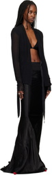 Rick Owens Black Temple Slim Long Coda Maxi Skirt