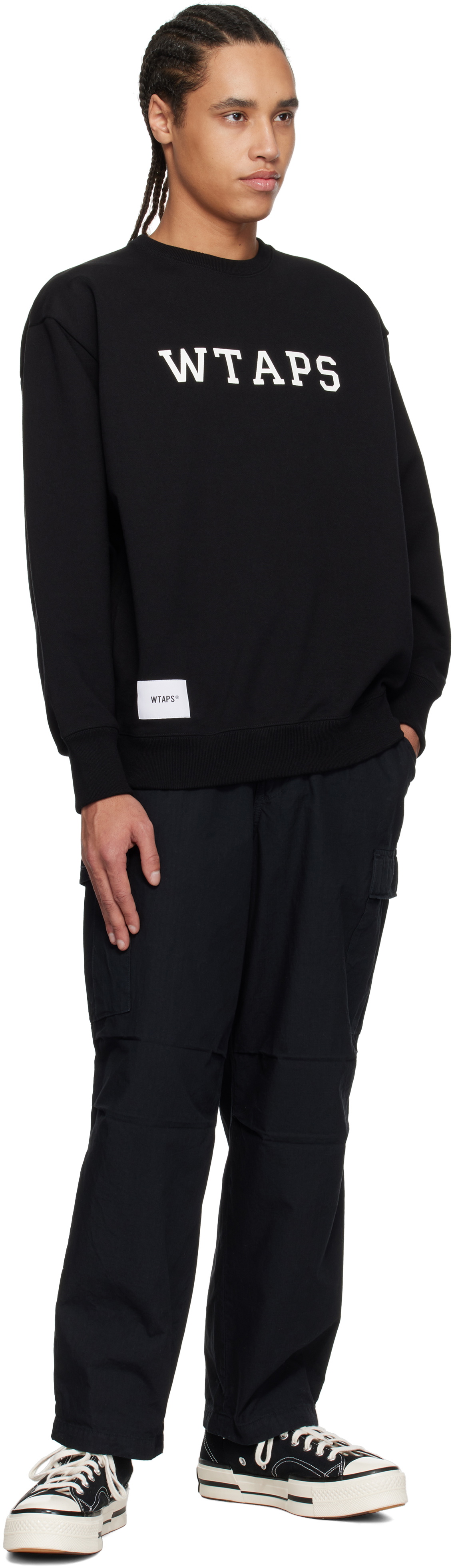 WTAPS ACADEMY SWEATER COTTON BLACK M 安 ー 新品 02 大きめ WTAPS ACADEMY SWEATER COTTON BLACK ブラック ダブル