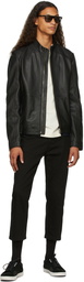 Hugo Black Leather Lokis Jacket