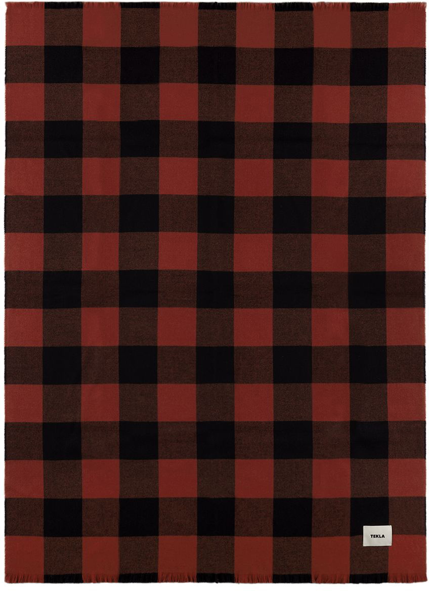 Tekla Red & Black Gingham Blanket Tekla Fabrics