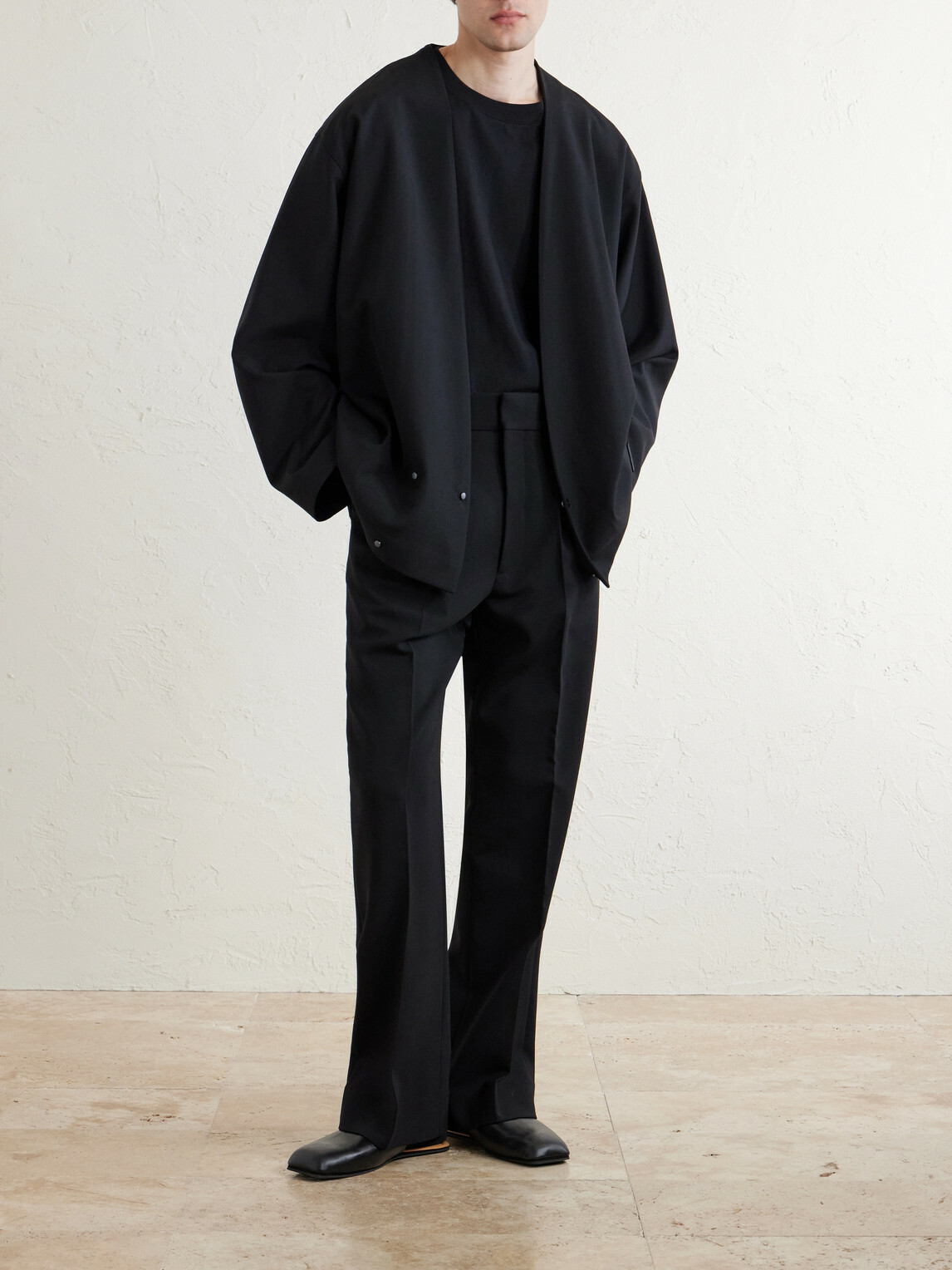 Fear of God - Flared Pleated Wool-Blend Trousres - Black