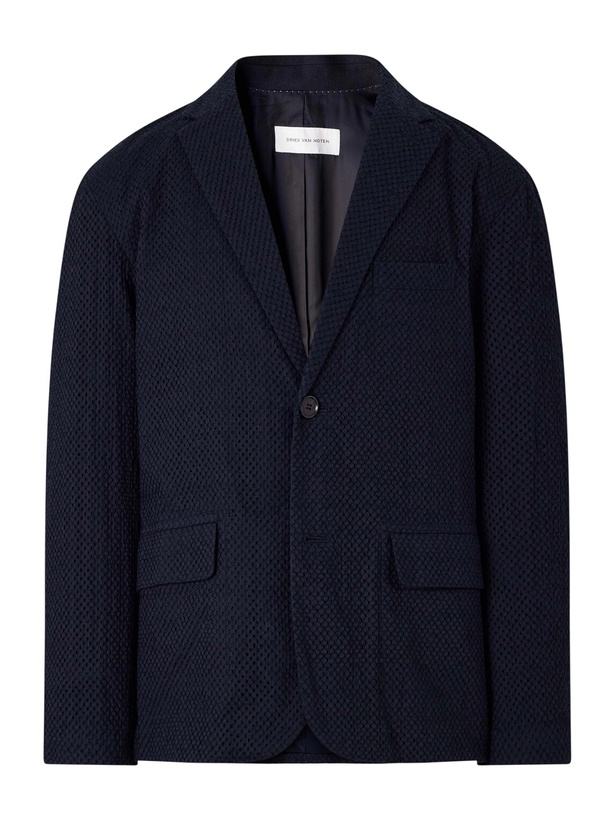 Photo: Blue Blue Japan - Textured Cotton Suit Jacket - Blue