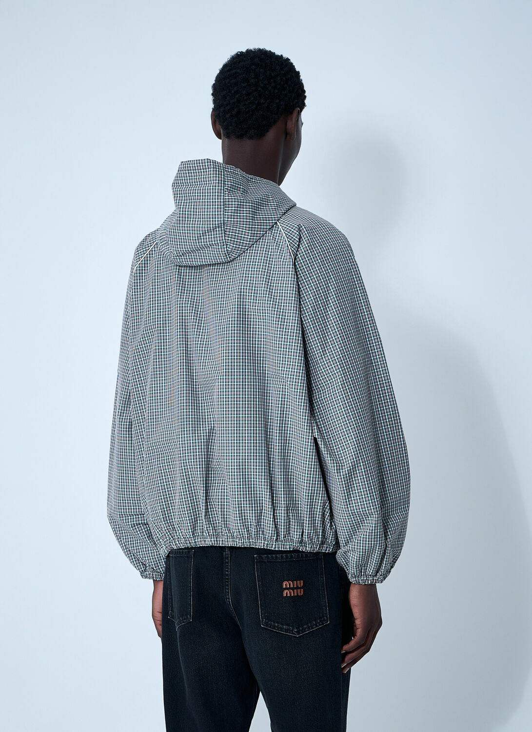 Miu Miu Check Hooded Jacket