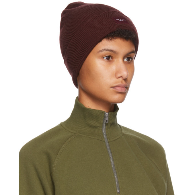 rag and bone Burgundy Addison Beanie Rag and Bone