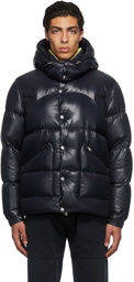 Moncler Navy Logo Down Jacket