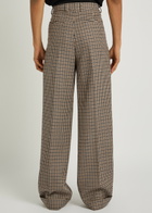 Valentino Garavani Houndstooth Straight-leg Wool Trousers Multicoloured 1
