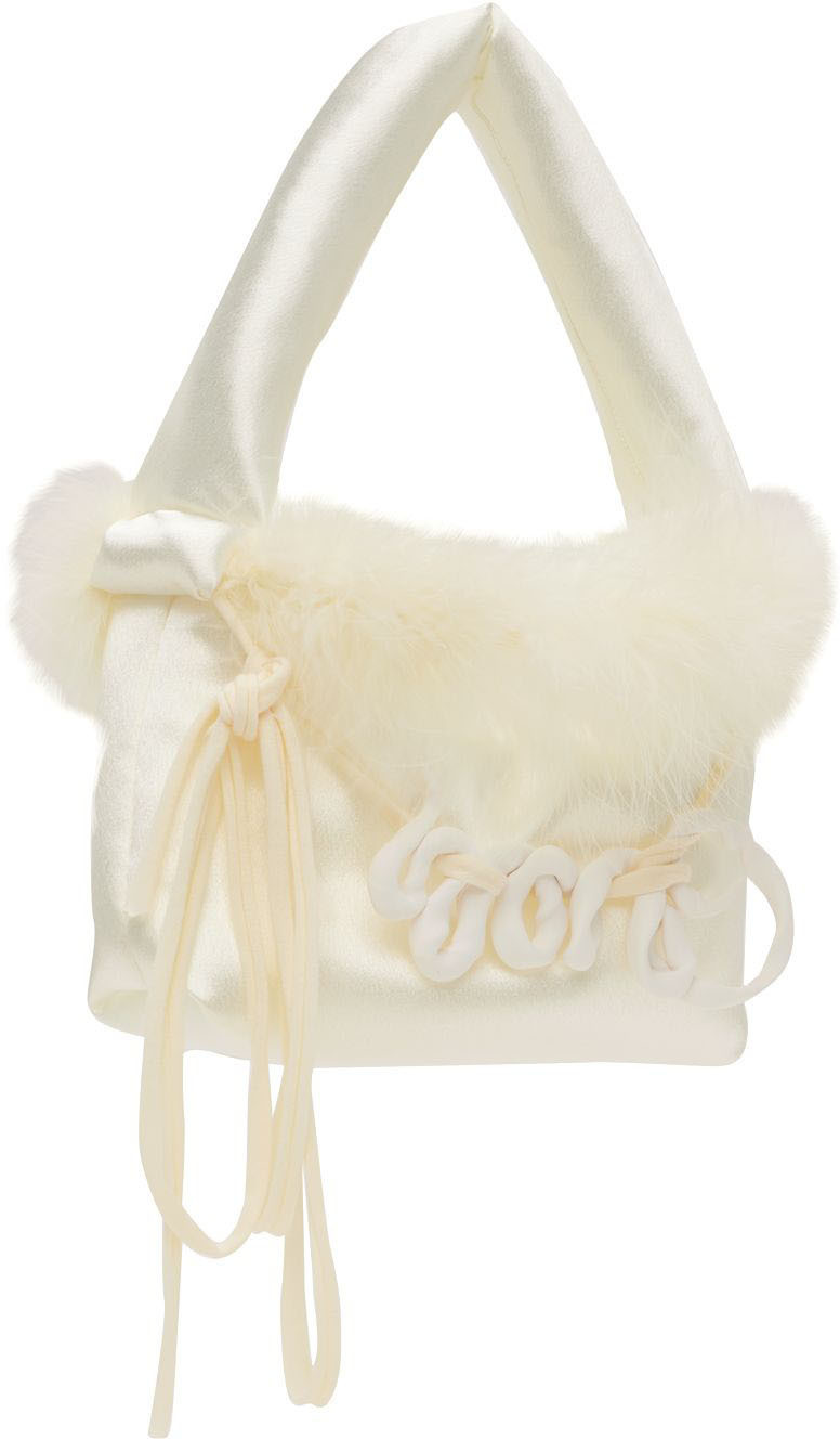 ORIENS Off-White Bone Puff Top Handle Bag