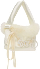 ORIENS Off-White Bone Puff Top Handle Bag