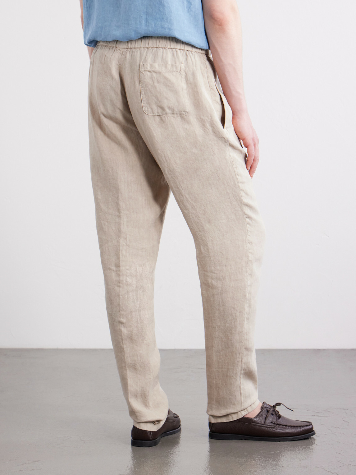 Boglioli - Tapered Linen Trousers - Neutrals