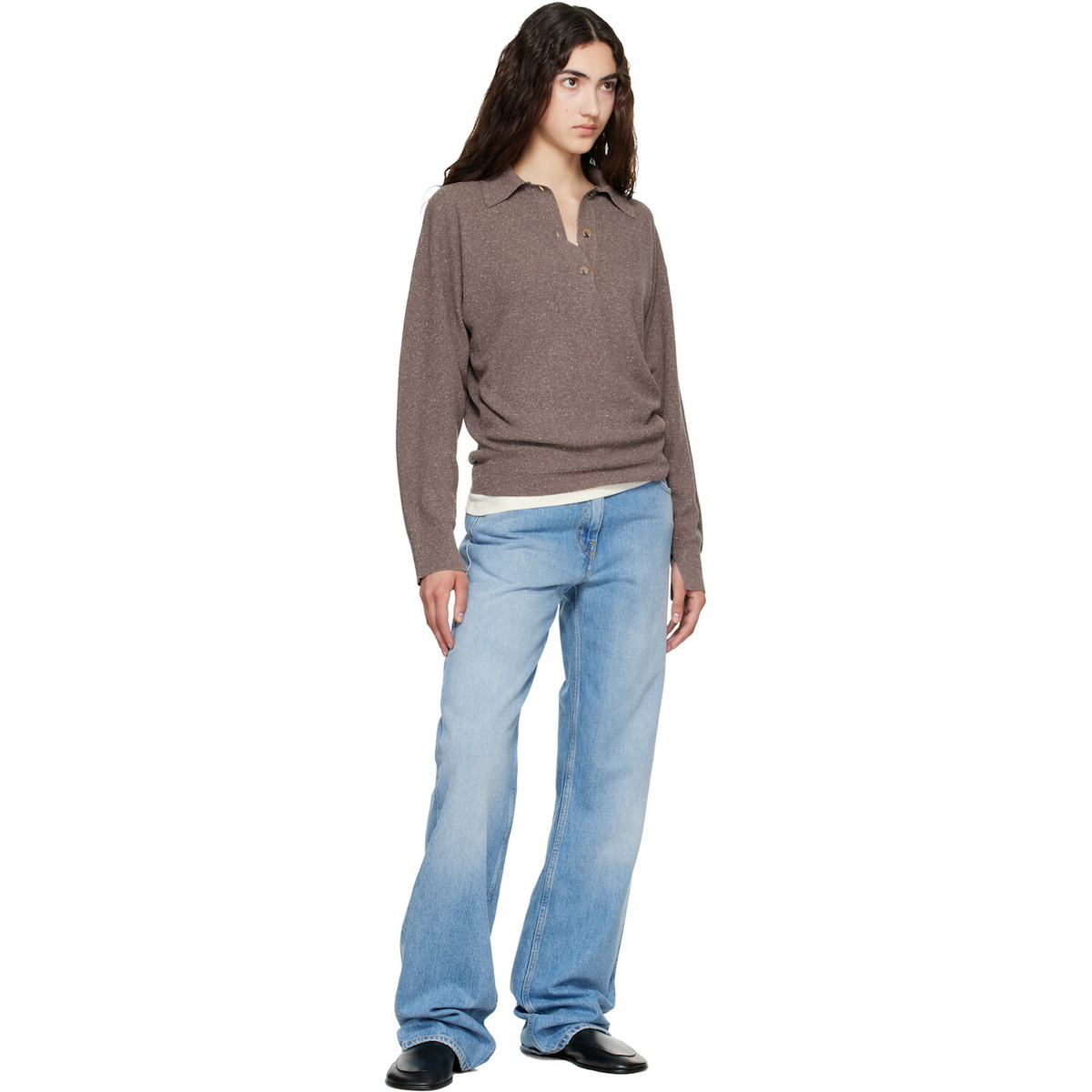 Calvin Klein Collection Brown Helga Polo