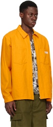Marni Orange Zip-Up Long Sleeve Shirt