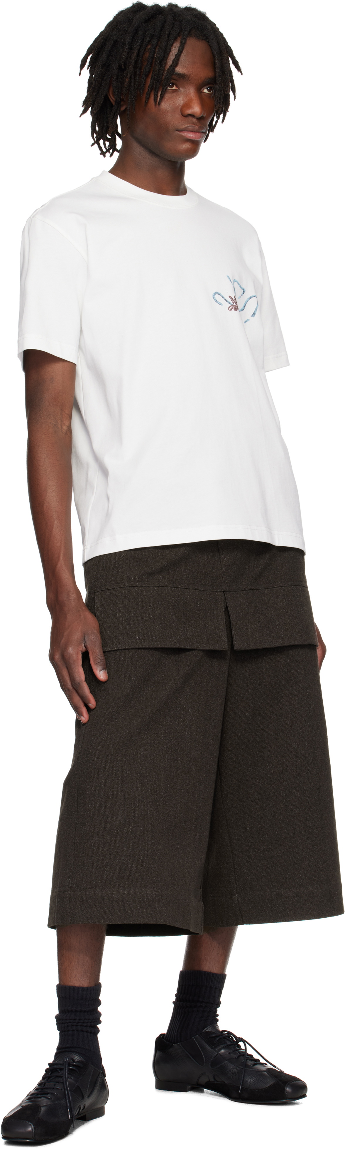 pet-tree-kor White Texting On Pasta T-shirt