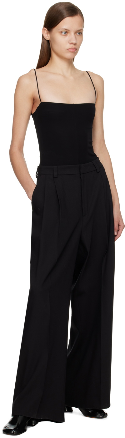 Teurn Studios SSENSE Exclusive Black Pleated Trousers
