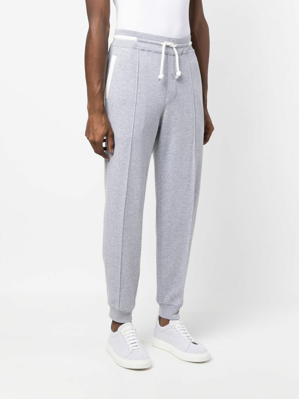 Brunello Cucinelli Gray Cotton Joggers (Workout Pants) main image 1