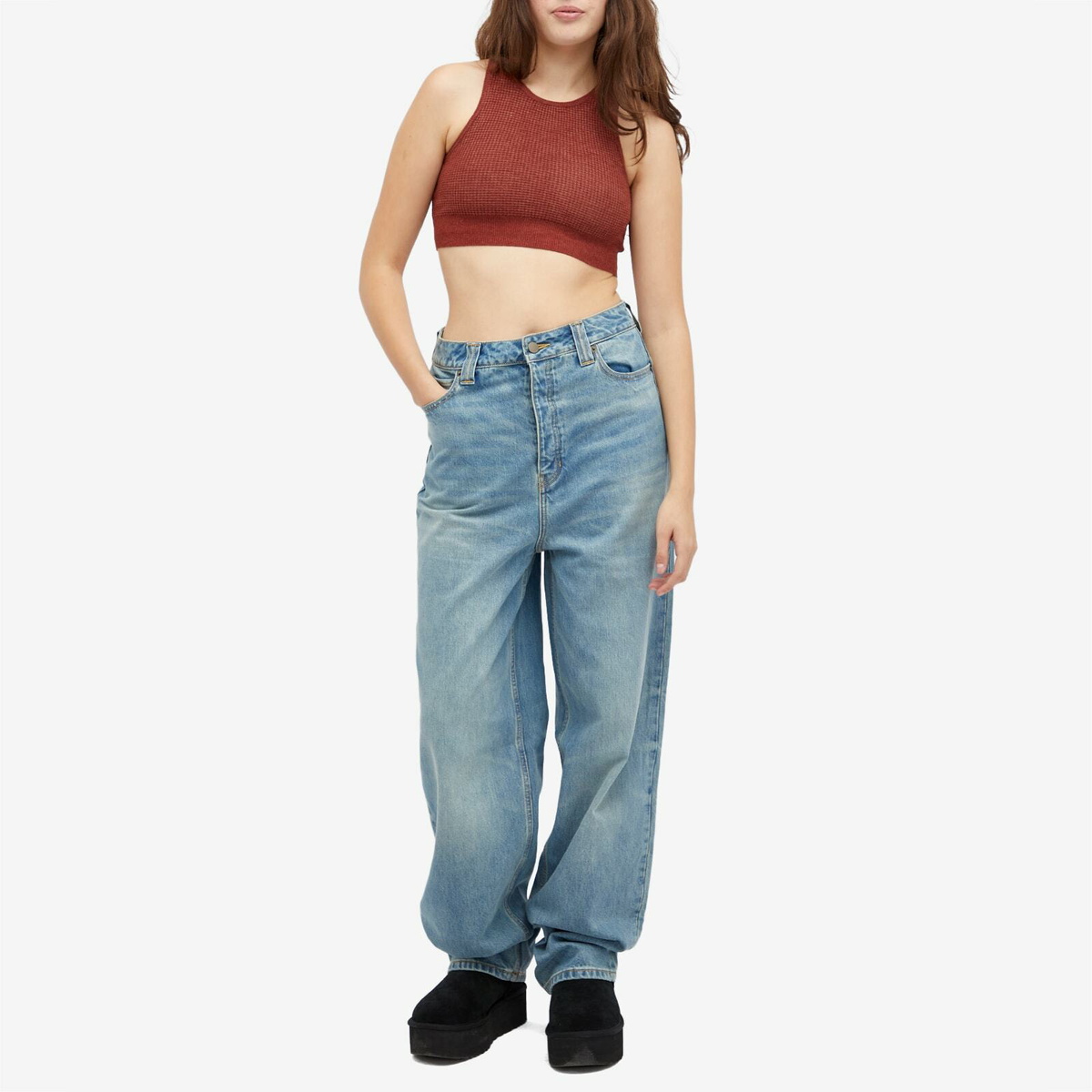 FEAR OF GOD ESSENTIALS Women's Straight Leg Denim Jean in