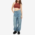 FEAR OF GOD ESSENTIALS Women's Straight Leg Denim Jean in Vintage Blue