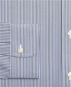 Brooks Brothers Men's Madison Relaxed-Fit Dress Shirt, Non-Iron Stripe | Navy