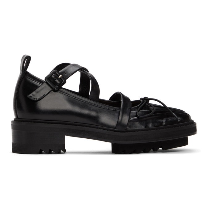 Simone Rocha Black Square Toe Ballet Brogues Simone Rocha