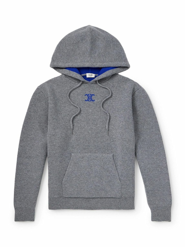 Photo: CELINE - Cashmere-Blend Hoodie - Gray
