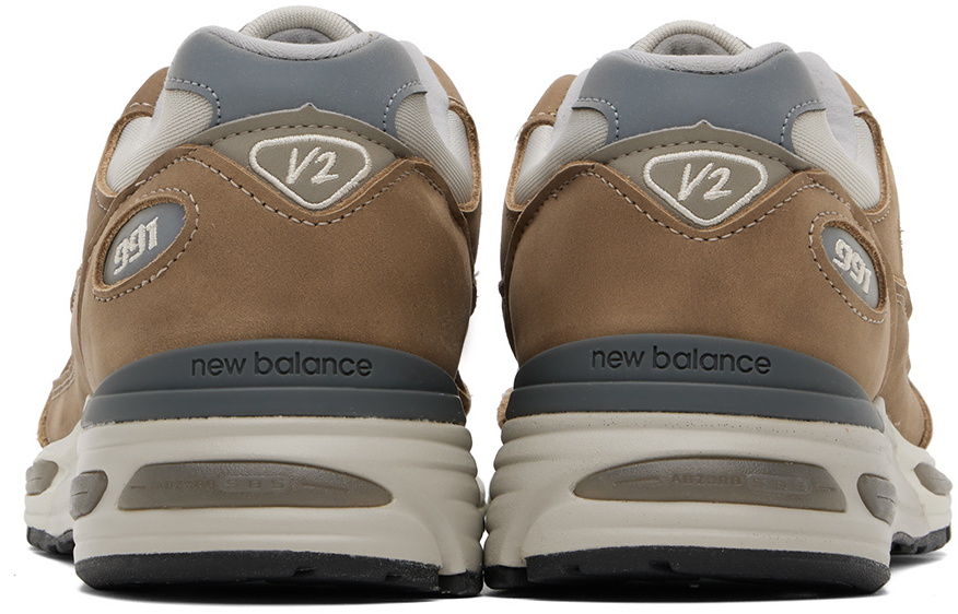 New Balance Brown Made In UK 991v2 Nostalgic Sepia Sneakers