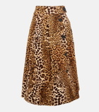 Carolina Herrera Leopard-print midi skirt