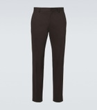 Zegna Cotton and cashmere slim pants