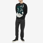 Maison Kitsuné Men's Oversized Fox Head Jacquard Knit in Black