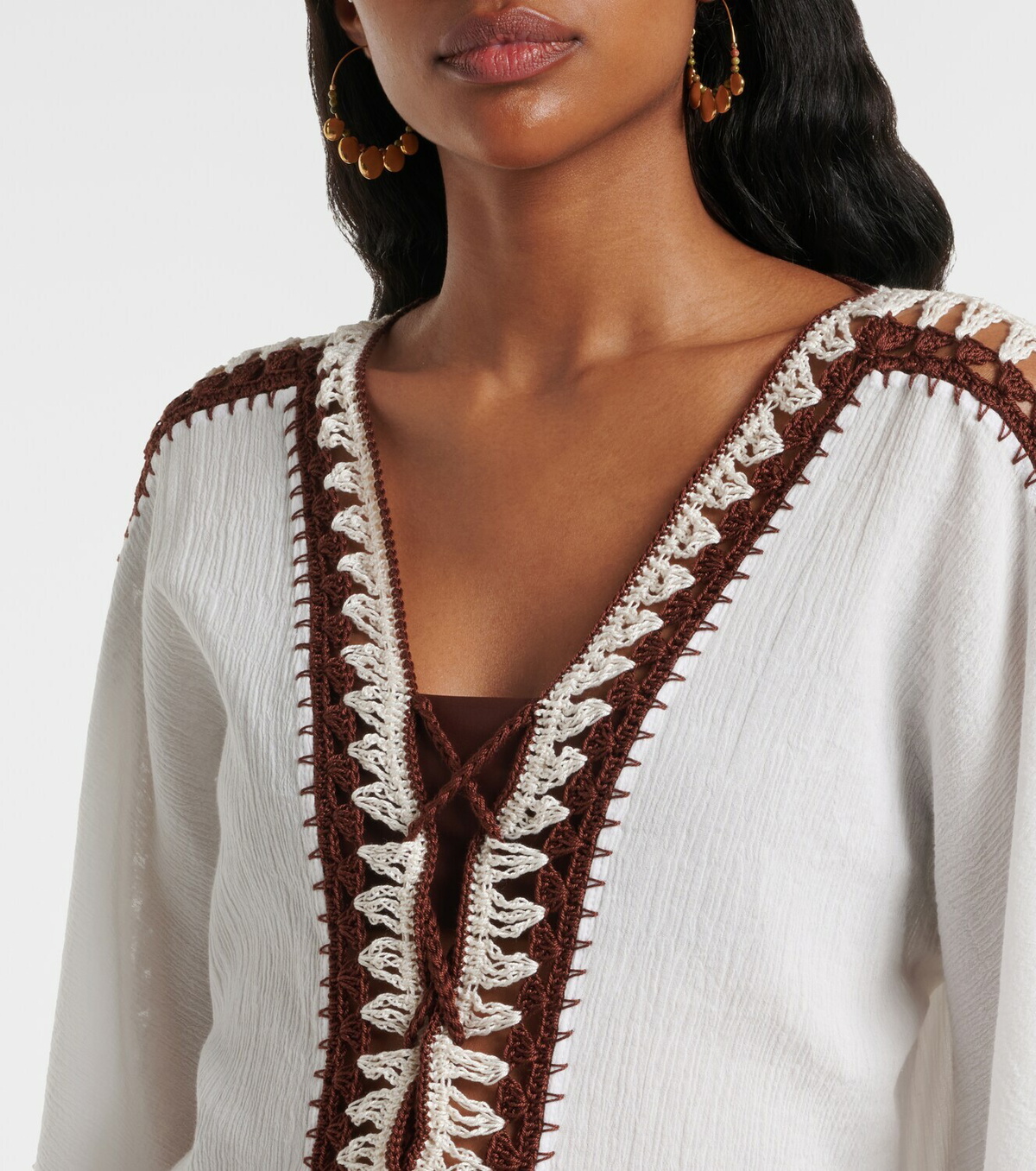 Anna Kosturova Crochet cotton kaftan
