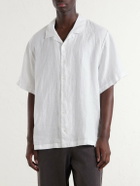 James Perse - Convertible-Collar Linen Shirt - White