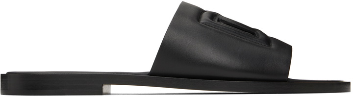 Photo: Dolce&Gabbana Black Calfskin Pool Slides