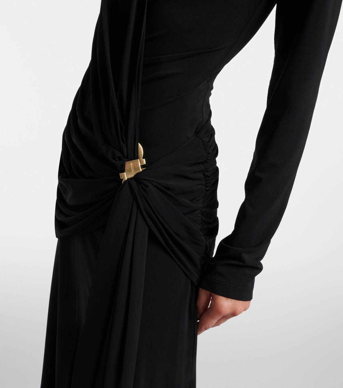 Ferragamo Draped jersey midi dress