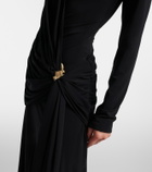 Ferragamo Draped jersey midi dress