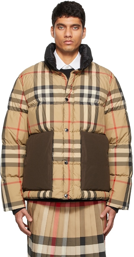 Photo: Burberry Beige Check Down Jacket