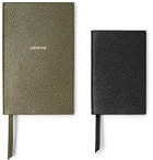 Smythson - Panama Cross-Grain Leather Notebook Set - Green