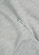 Les Deux Ben Melange Cotton-blend Polo Jumper Light Grey