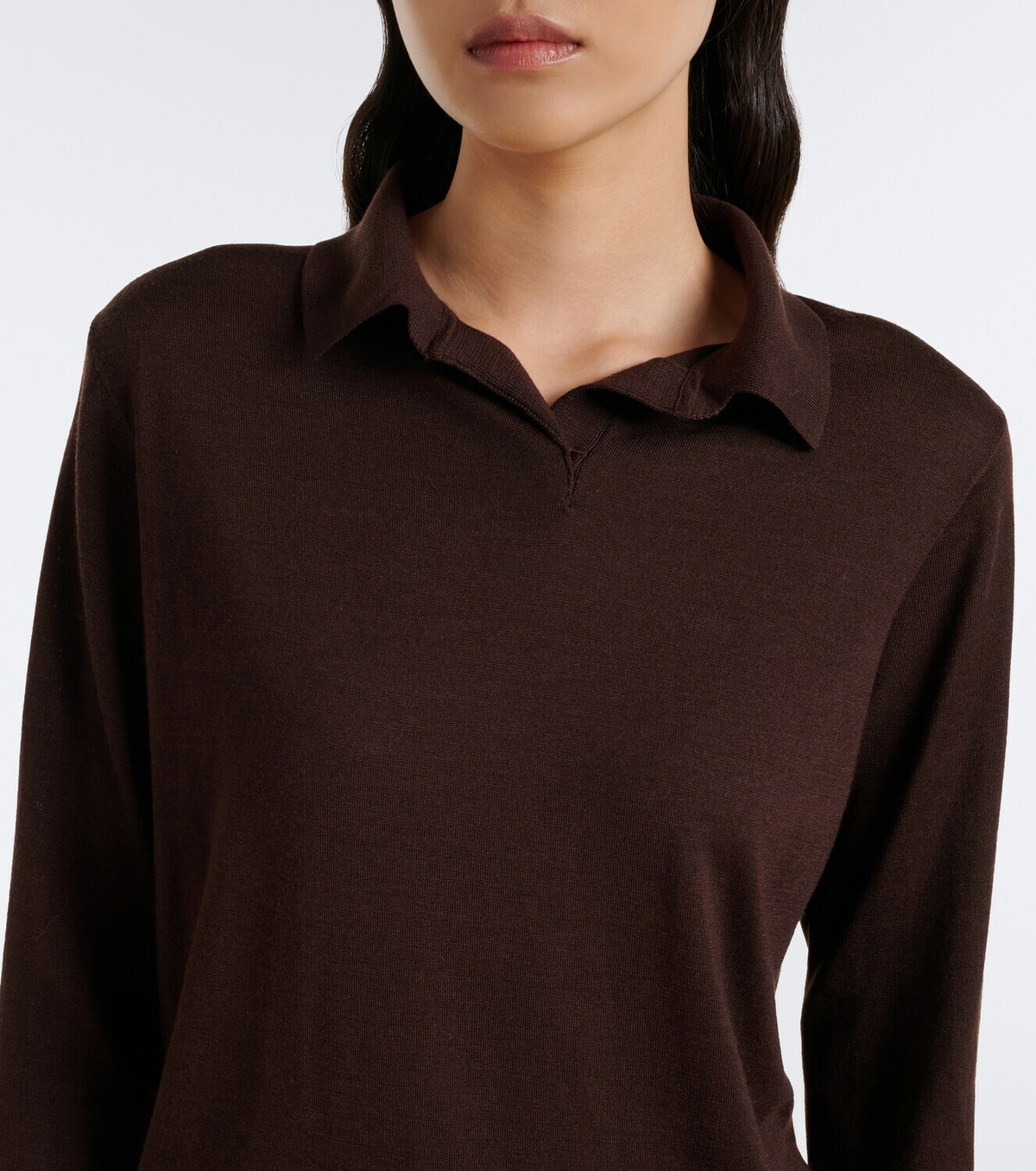 The Row Pauli wool and silk polo sweater