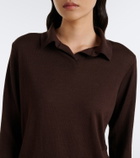 The Row Pauli wool and silk polo sweater