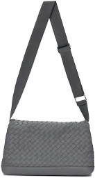 Bottega Veneta Grey Classic Hidrology Messenger Bag