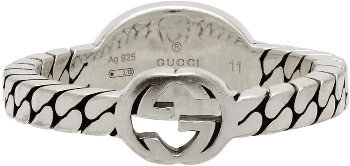 Photo: Gucci Silver Thin Interlocking G Ring