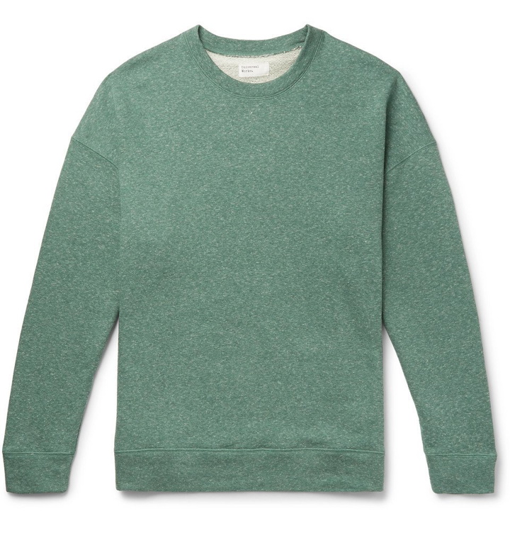 Photo: Universal Works - Oversized Mélange Loopback Cotton-Blend Jersey Sweatshirt - Men - Green
