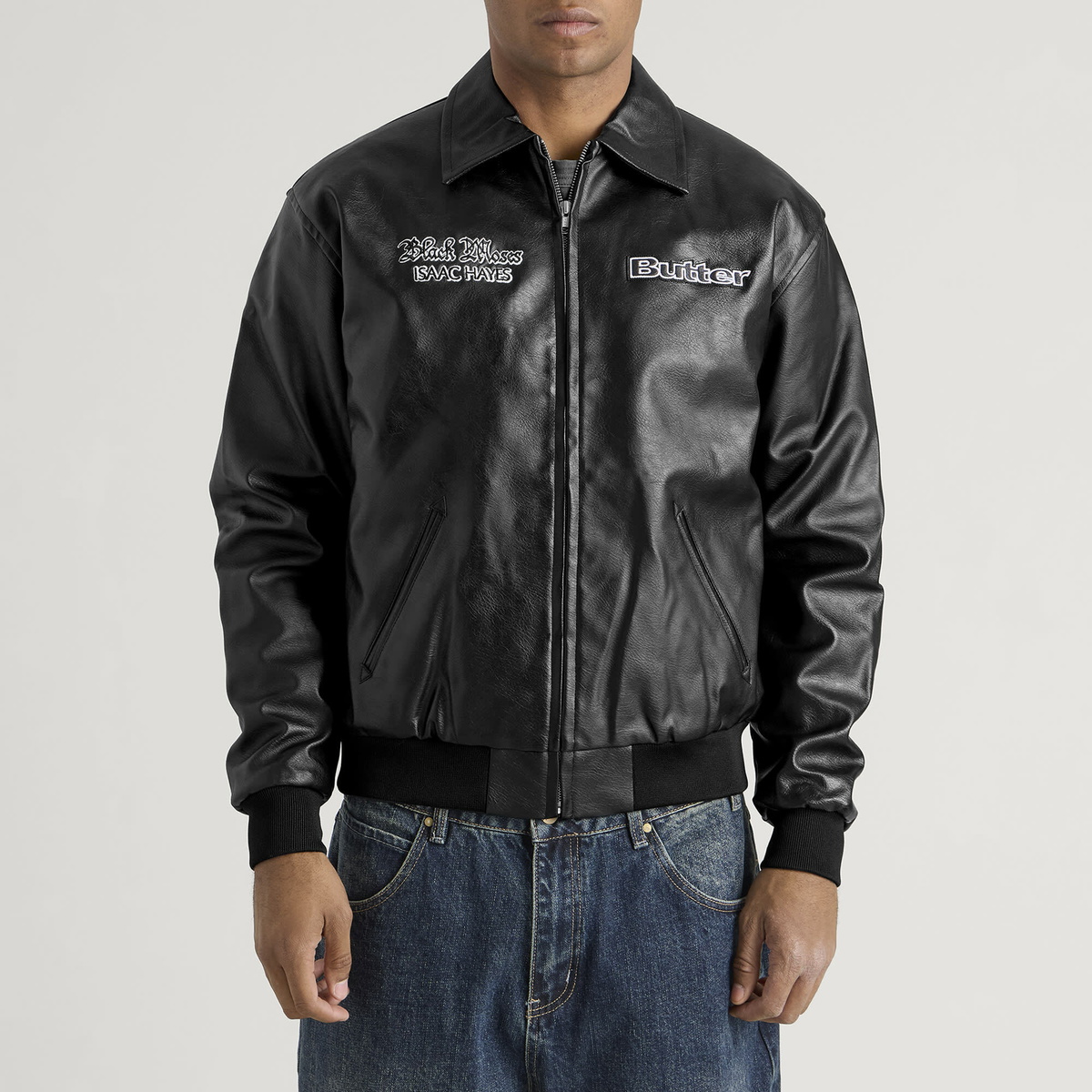 Butter Goods Men's Isaac Hayes Bomber Jacket in Black