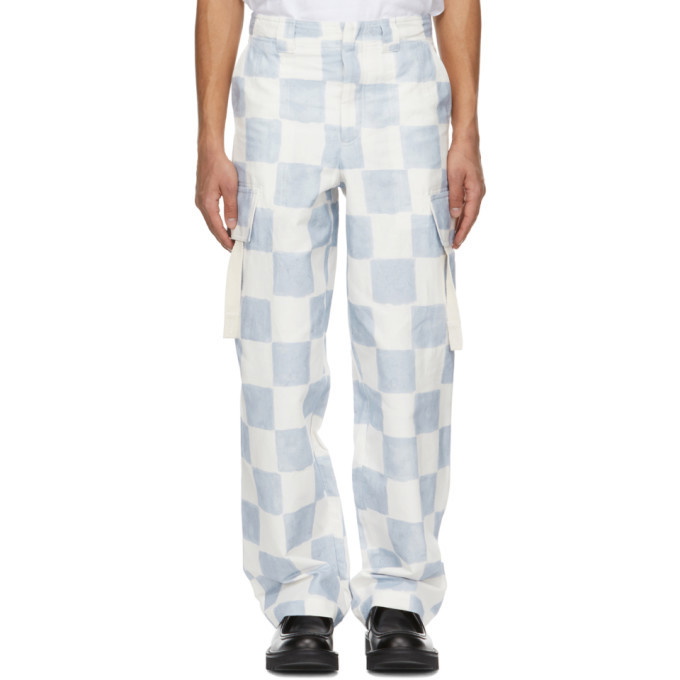 Photo: Jacquemus Blue and White Le Pantalon Alzu Cargo Pants