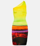 Louisa Ballou - Plunge one-shoulder minidress