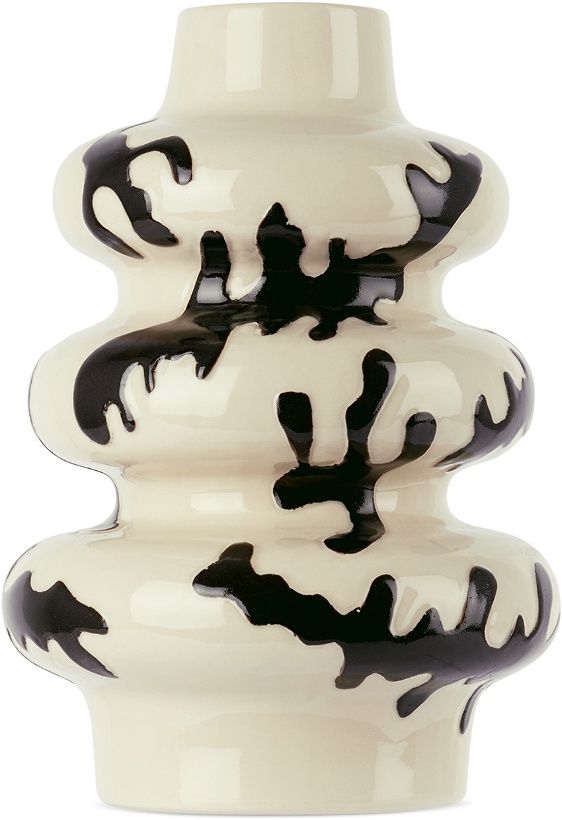 Photo: Marloe Marloe Off-White & Black Florence Vase