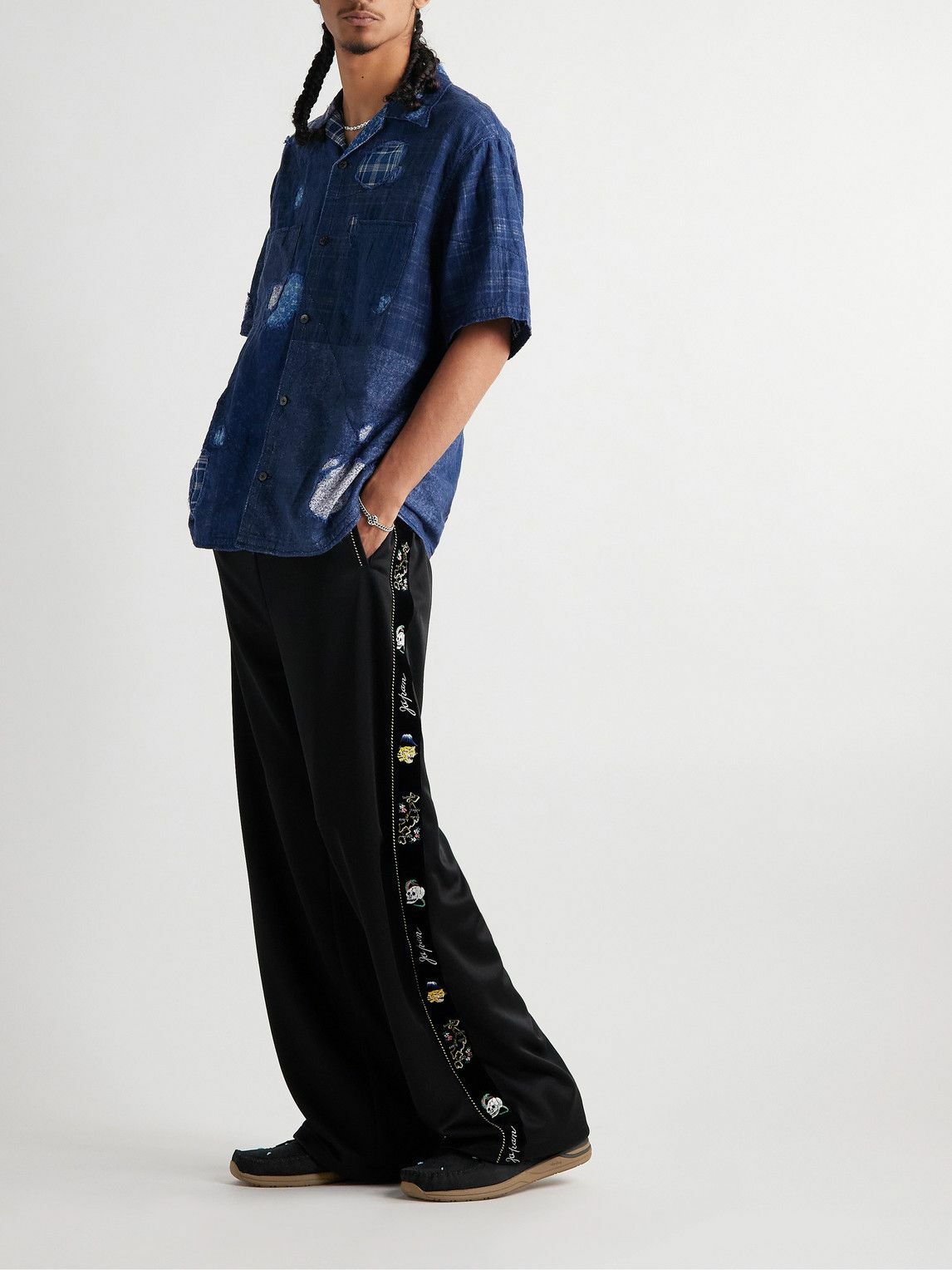 Visvim - FBT Shaman-Folk Fringed Beaded Suede Boots - Black