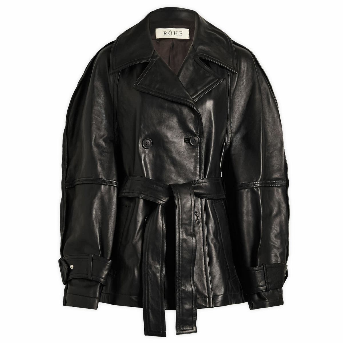 Gabriela Coll Garments Green No.306 Six Zipper Leather Jacket